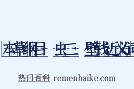 本草纲目·虫二·壁钱近义词是什么意思的图片